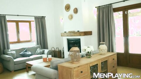 Hunk Damon Heart slips his cock deep into his neighbor Joel Someone