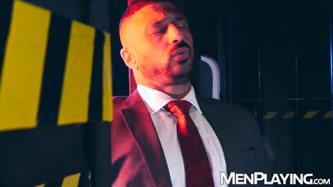 Classy businessmen Dani Robles and Marco Napol mutually raw breed