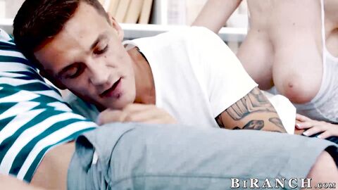 Study session with Paulos changed into a bi sex after pervy Florane Russell joins