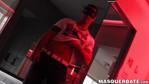 Big chested hottie William plays with his big dick until cumshot