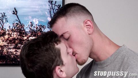 FTM jock Declan Gray bends over to welcome Ethan Tates eager meat