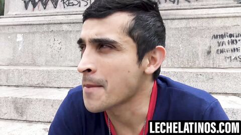 LecheLatinos.com - Curious Wally swallows my cock and cum for cash