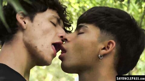 Glenn Hut and Leonel Russell get a little adventurous in the woods