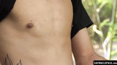 Glenn Hut and Leonel Russell get a little adventurous in the woods