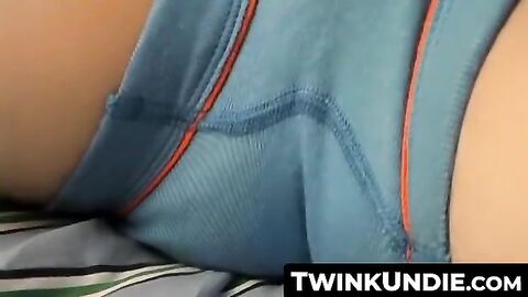 TwinkUndie.com - Solo twink's underwear fetish and cock stroking passion
