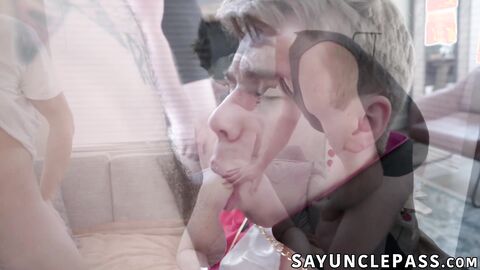 Johnny Hill and Pierce Paris surprise their stepsons with hot costumes