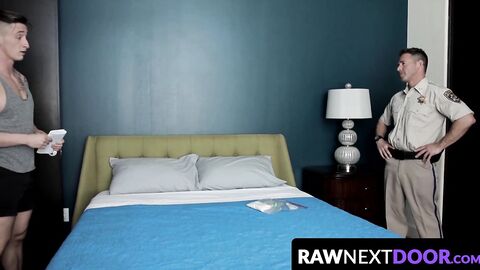 RawNextDoor.com - Hung policeman Dean Phoenix sticks his dick in Scott Demarco's croo