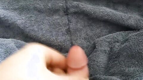 Fat Amateur Strokes Small Cock and Shows Balls