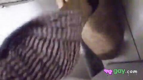 Stranger Handjob in a Public Restroom Glory Hole