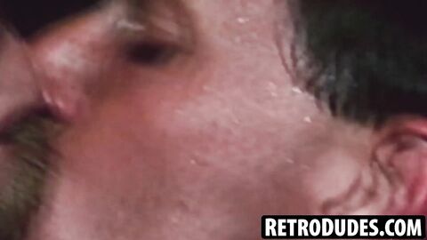 RetroDudes.com - Vintage gay Marty King goes wild in pig mode during a group sex scen