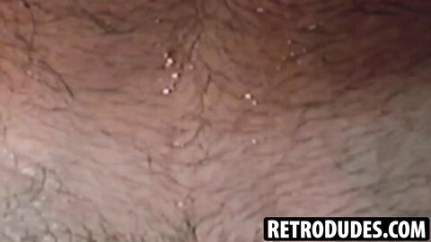 RetroDudes.com - Vintage gay Marty King goes wild in pig mode during a group sex scen