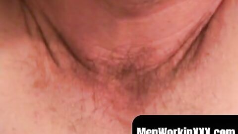 MenWorkinXXX.com - Rough-looking amateur makes his thick dick explode with cum
