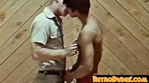 RetroDudes.com - Retro muscle jocks enjoy hardcore raw dick riding after deepthroat