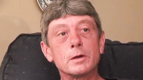 Skinny and handsome senior jerks off his cock after work