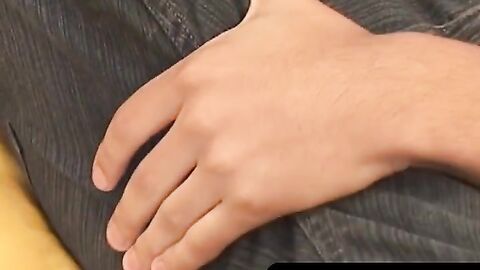 OTBXXX.com - Twink jerks off hard in his bedroom while fingering his tight ass