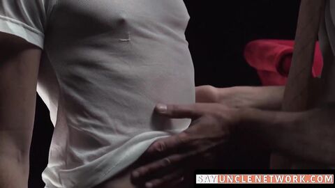 SayUncleNetwork.com - Horny jock gets off with dildo then shoots massive cumload