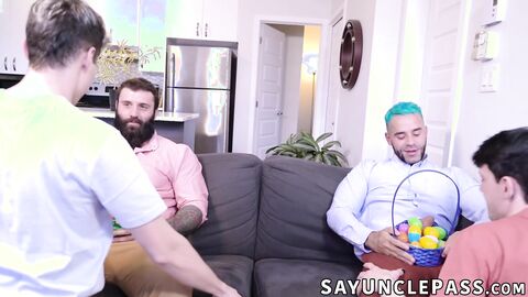 Jake Nobello and Edward Terrant got their egg swap at Easter mass