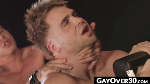 GayOver30.com - Big dude Reese Rideout's raw anal domination of inked customer Marcus