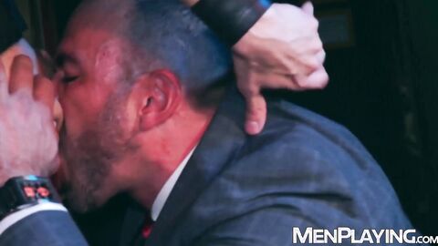 John Brachalli gets double drilled by Nicholas Bardem and D Dan