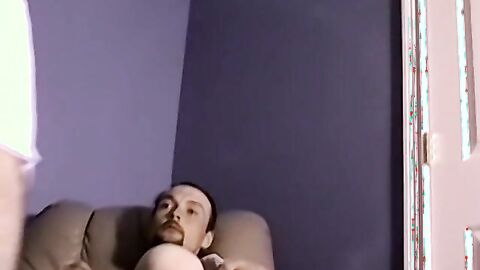 Blowjob and balls licking with chubby cock lover and gay dude