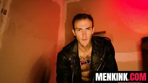 Hunk Christian Wilde sexily talks to the camera while WANKING his dick