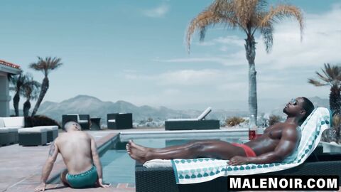 MaleNoir.com - Muscled DeAngelo drowns my butt in ecstasy