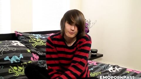 Log haired Mikey Red likes the feel of a butt plug while while jerking