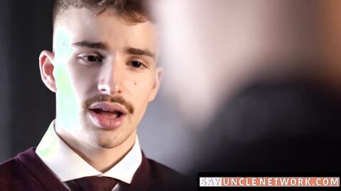 SayUncleNetwork.com - Tattooed twink tempts priest into a raw bareback pounding