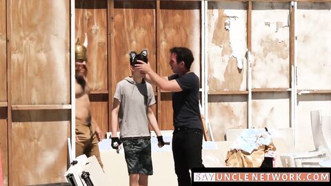 SayUncleNetwork.com - Bound homo offers his ass instead of treats for Halloween in bo