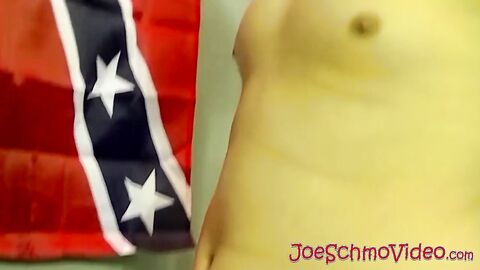 Amateur guys stuffs ass with big dildo and raw hard cock