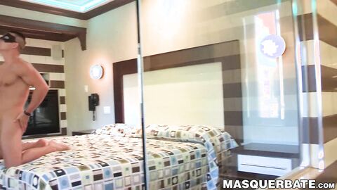 Big dicked hottie Anthony jerks off his pecker that gives sperms