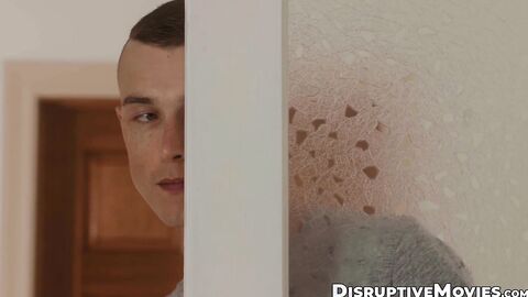 Hoss Kado watches Kam Stone barebacks his hunk professor Bruce Jones