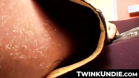 TwinkUndie.com - Underwear hole eating leads to intense twink anal session