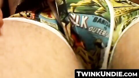 TwinkUndie.com - Underwear hole eating leads to intense twink anal session