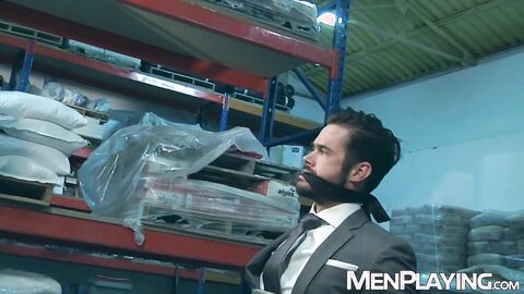 Latino Jean Franko ties up Mike De Marko and pounds his ass hard