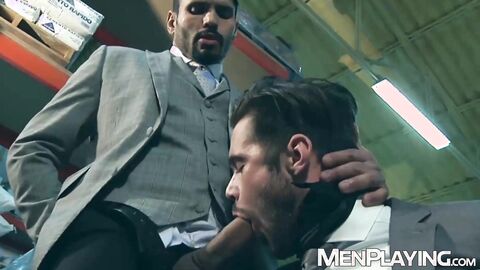 Latino Jean Franko ties up Mike De Marko and pounds his ass hard