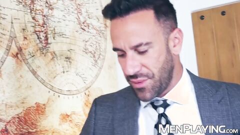 Mega hung Gustavo Cruz relentlessly breeds anxious Dan Tyser hard