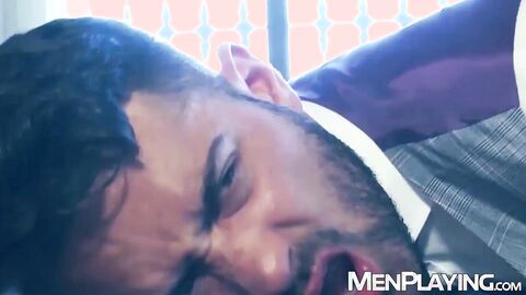 Businessman Robbie Rojo is drilled deep by his butler Xavi Duran