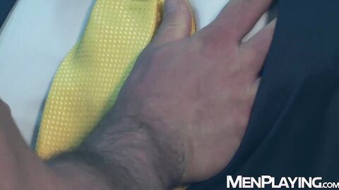 Mascular stud Marco Rubi ties up and breeds muscle Adam Champ