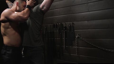 Pierced Arad Winwin manhandles Teddy Bryce like a bottom slut