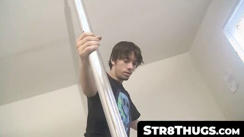 Str8Thugs.com - Pole dance and jerk off showcase with horny young straight stud's har