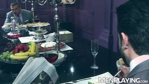 Hunk Marco Sessions has his ass wrecked by Harry Louis