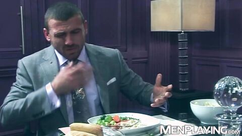 Hunk Marco Sessions has his ass wrecked by Harry Louis