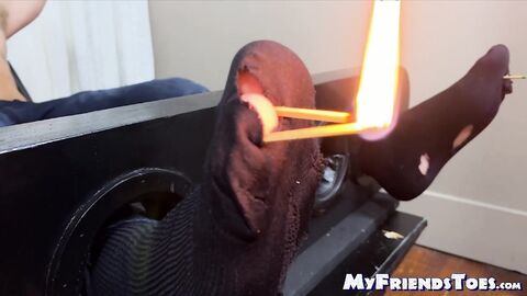 Hunky Drew Harper was locked up into a hotfoot by a hairy guy