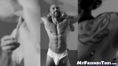 Ripped Joey laughed like crazy after getting a tickle torment by a hairy guy