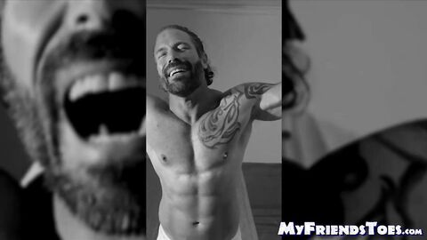 Ripped Joey laughed like crazy after getting a tickle torment by a hairy guy