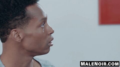 MaleNoir.com - Beefy Aaron Trainer worships Koji's cock and ass