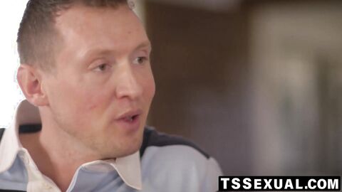 TSSexual.com - Shemale Erica Cherry's ass pierced by an old hottie's dick