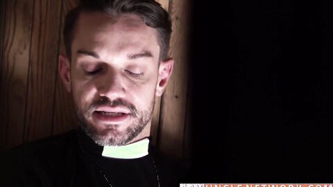 SayUncleNetwork.com - Catholic priest eats twink's ass before a raw confessional fuck
