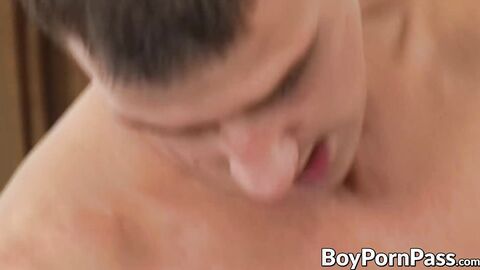 Horny jock Danny Gell ass stretched hardcore before deep BJ